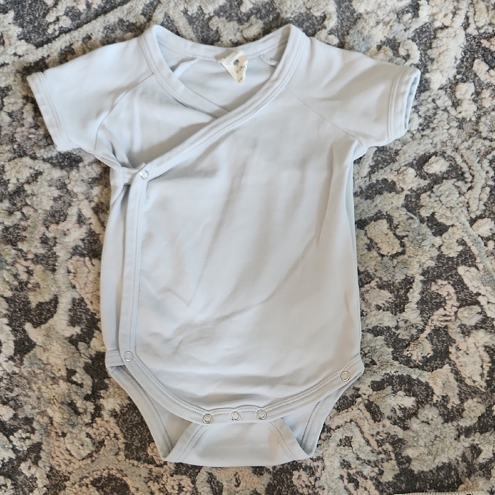 Kate Quinn Soft Blue Baby Wrap Bodysuit